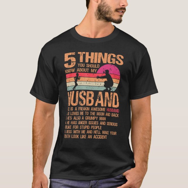 5 Things About My Husband Father Day   From Daught T-Shirt (Front)