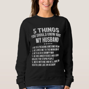 5 Things You Should Know About My Husband Wife Qu Sweatshirt