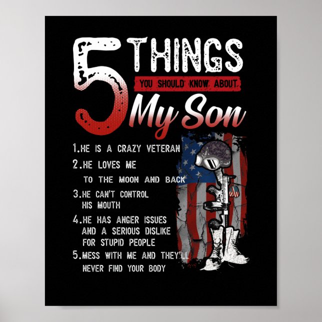 5 Things You Should Know About My Son He is Crazy Poster (Front)