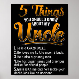5 Things You Should Know About My Uncle Funny Chri Poster