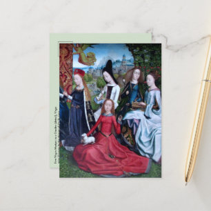 5 Virgin Martyrs in a Garden (Right half:  M 070) Postcard