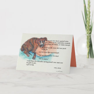 #5 watercolors of rescue pup & Mary Oliver poem Card
