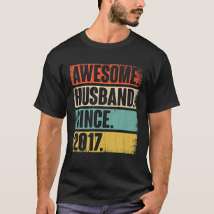 5 Wedding Aniversary Gift Him - Awesome Husband Si T-Shirt