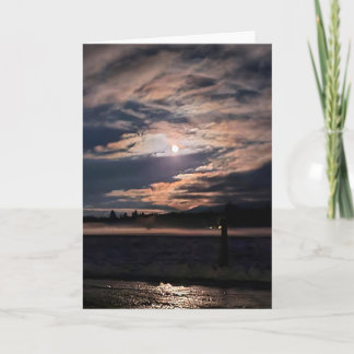 5"x7" Folded Card || Icy Moonlight Reflection