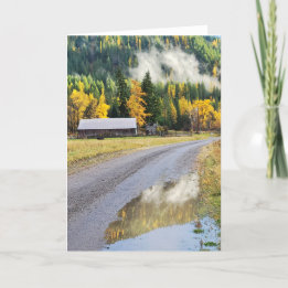 5"x7" Folded Card || Sunny Fall Puddle