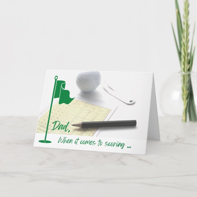 5"x7" Golf Themed Father's Day Card (Front)