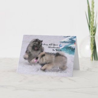 5 x 7 2018 Holiday Keeshond Christmas Card