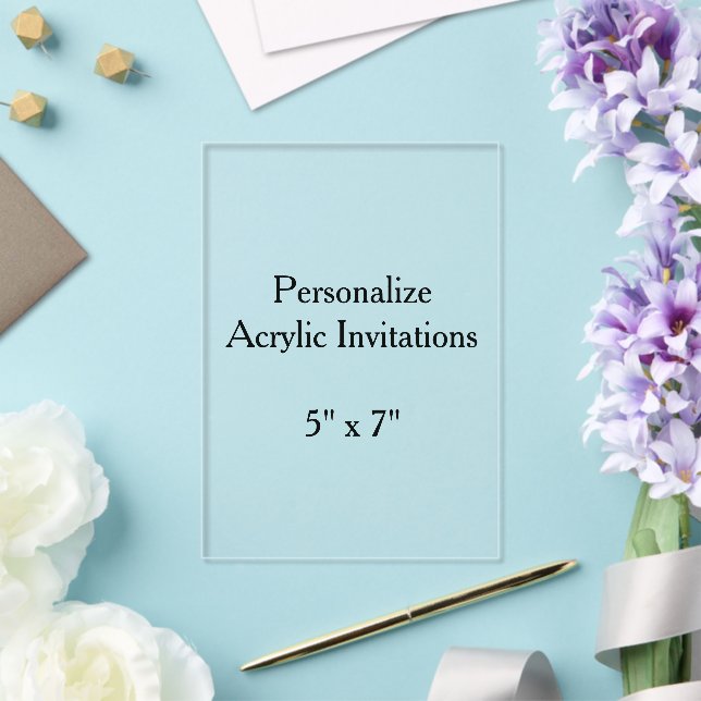 5" x 7"  acrylic invitations (Insitu (Wedding))