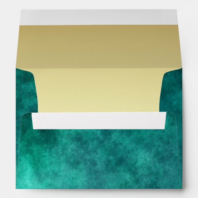 5 x 7 Antique Mint Green Background Envelope (Back (Bottom))