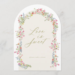 5 x 7 arch floral spring garden bridal shower sign invitation