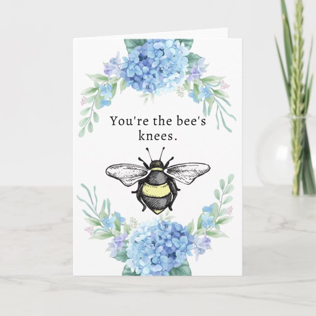 5" x 7" Bee's Knees Greeting Card (Front)