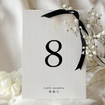 5 x 7 Black Simple Modern Wedding Table Numbers<br><div class="desc">***this design is part of a matching collection*** _______________________ this design template is fully editable / customisable by you the customer - click personalise further button if you wish to move, add, delete, or make significant changes to the design _______________________ *if you have any DESIGN questions or need more designs...</div>