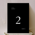 5 x 7 Black Simple Modern Wedding Table Numbers<br><div class="desc">***this design is part of a matching collection*** _______________________ this design template is fully editable / customisable by you the customer - click personalise further button if you wish to move, add, delete, or make significant changes to the design _______________________ *if you have any DESIGN questions or need more designs...</div>