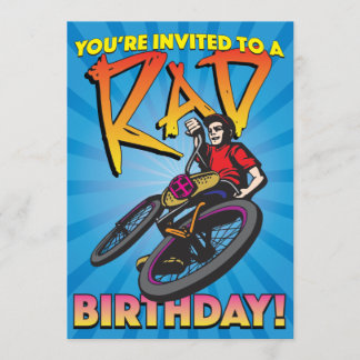 5 X 7 BMX Birthday Invitation