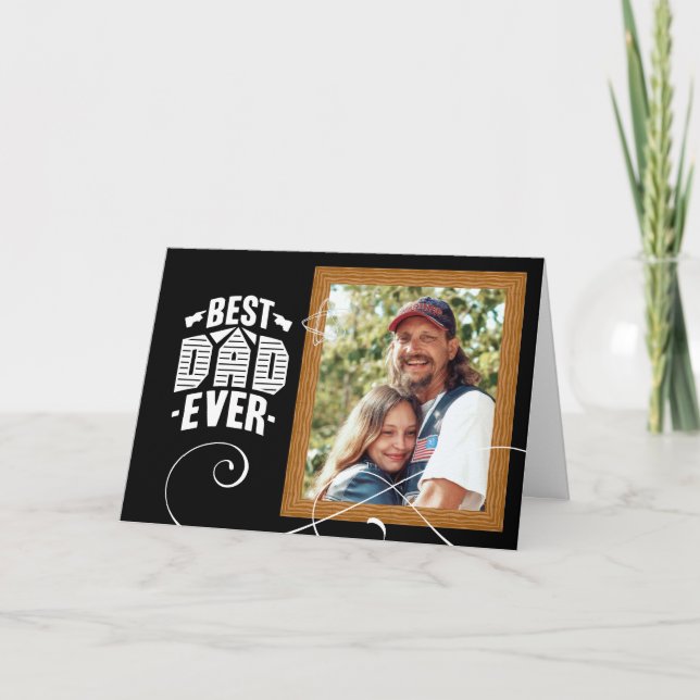 5" x 7" Custom Father's Day Cards  'Best Dad Ever' (Front)