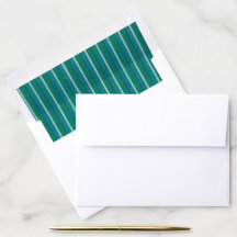 5" x 7" Envelope Blue & Green Stripe Liner