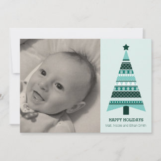 5 x 7 Fair Isle Christmas Holiday Photo Card