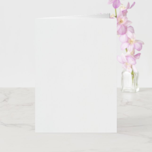 5 x 7 Foil Folded Greeting Card , Colour: Gold, Me (Orchid)