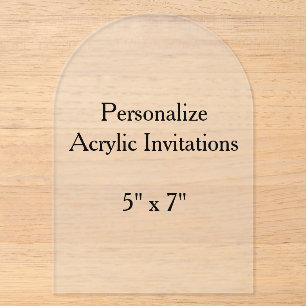 5" x 7" Frosted Acrylic Invitations