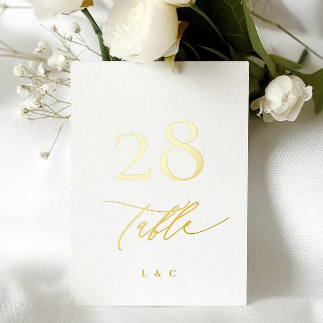 5 x 7 Gold Black White Formal Wedding Table Number (Creator Uploaded)