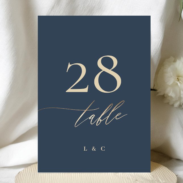 5 x 7 Navy Blue Elegant Gold Classic (Creator Uploaded)