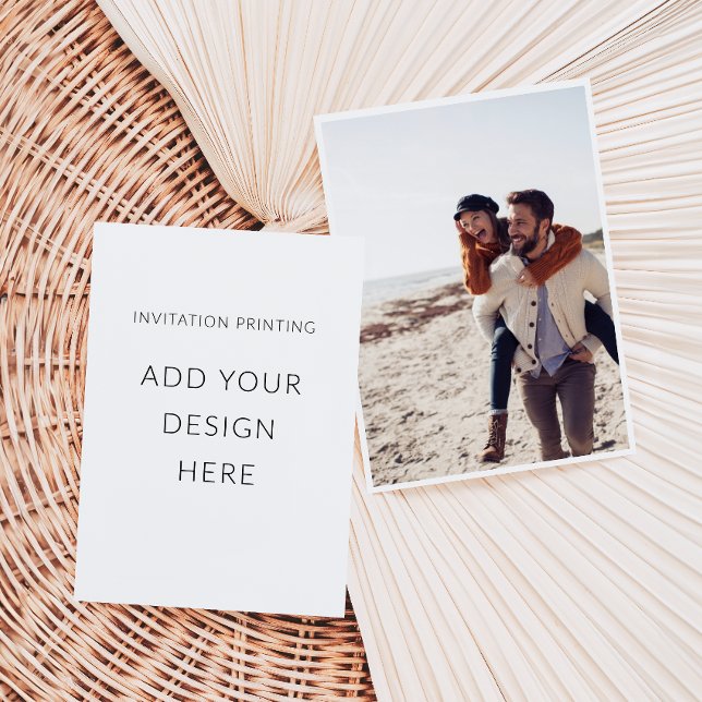 5" x 7" Portrait Photo Invitation Printing (Wedding Photo Invitation Printing )