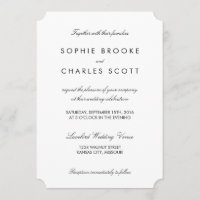5" x 7" Simple Chic Ticket Template Wedding