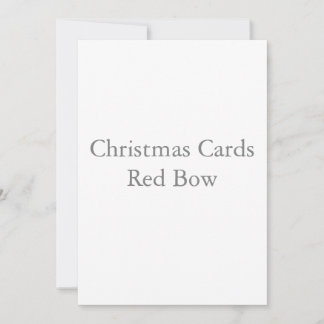 5" x 7" Square Christmas Cards Red Bow