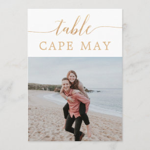 5 x 7 Travel Themed Wedding Photo Table Numbers