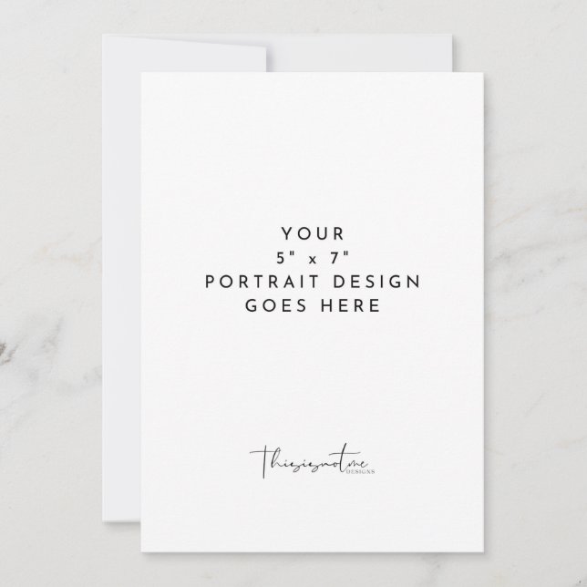 5 x 7" Vertical Portrait Card Printing Template (Front)