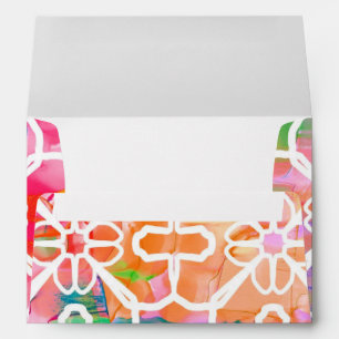 5 x 7 Vintage Floral Pattern Return Address Envelope