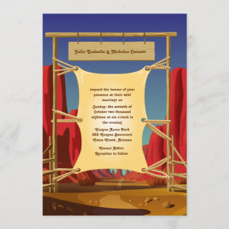5" x 7" Wild West Wedding Invitation