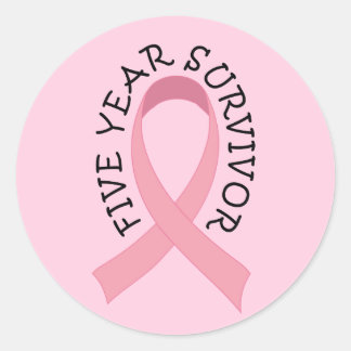 5 Year Breast Cancer Survivor Classic Round Sticker