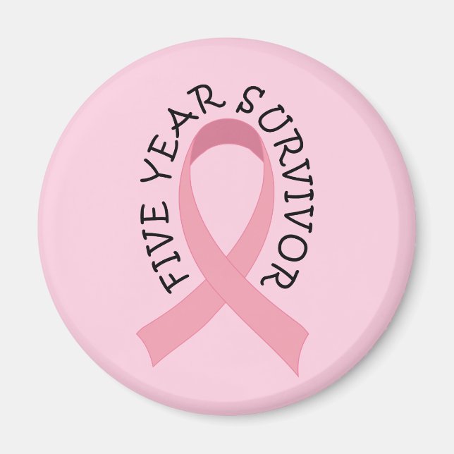 5 Year Breast Cancer Survivor Magnet (Front)