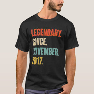 5 Year Old 5th Birthday Legendary Since November 2 T-Shirt