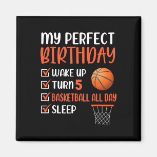 5 Year Old Basketball Birthday Party 5th Boy Bday Magnet