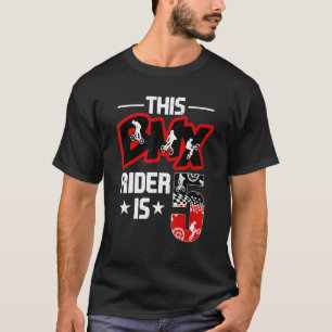 5 Year Old Bike Riders Bmx Birthday Party Decorati T-Shirt
