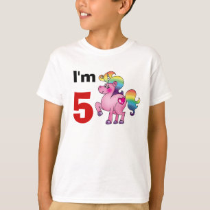 5 year old birthday girl gift ( unicorn pony ) T-Shirt