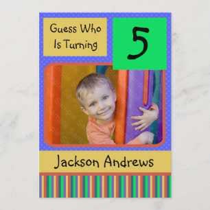 5 Year Old Birthday Party Invitations BOY