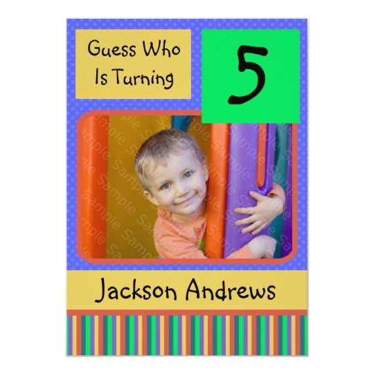 5 Year Old Birthday Party Invitations BOY | Zazzle.com.au