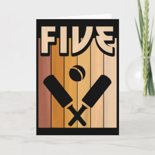 5 Year Old Cricket Birthday Boy Girl 5th Birthday Card