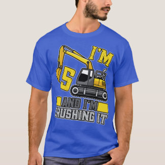 5 year old Crushing It Construction Truck 5th Birt T-Shirt
