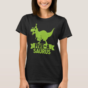 5 Year Old Dinosaur Birthday 5th Rex Dino Five Sau T-Shirt