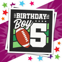 5 Year Old Football Party Theme 5th Birthday Boy