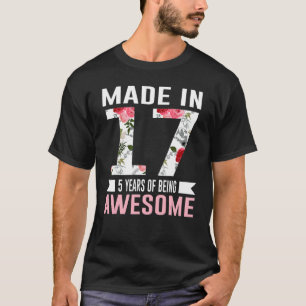5 Year Old Girls Teens  For 5th Birthday Born In 2 T-Shirt