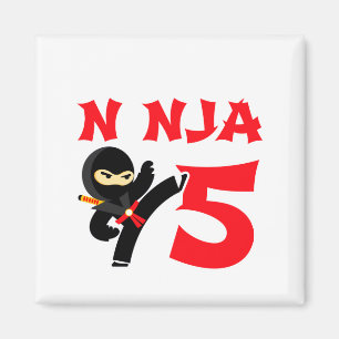 5 Year Old Karate Ninja Party Kids 5th Birthday T Magnet