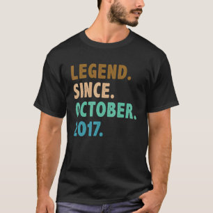 5 Year Old Legend Since October 2017 5th Birthday T-Shirt