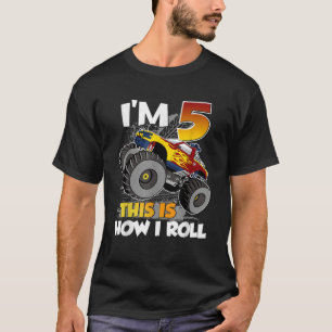 5 Year Old Monster Truck 5th Birthday Boy T-Shirt