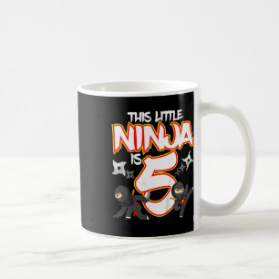 5 Year Old Ninja Birthday Party Martial Arts Karat Coffee Mug