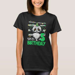 5 Year Old Panda 5th Birthday Girl Boy Panda  Birt T-Shirt